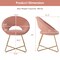 Costway Modern Velvet Accent Chair Upholstered Vanity Leisure Chair with Metal Legs